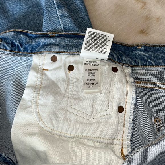 NEW Agolde Riley High-Rise Distressed Straight Leg Crop in Whiplash 31 - Picture 12 of 16